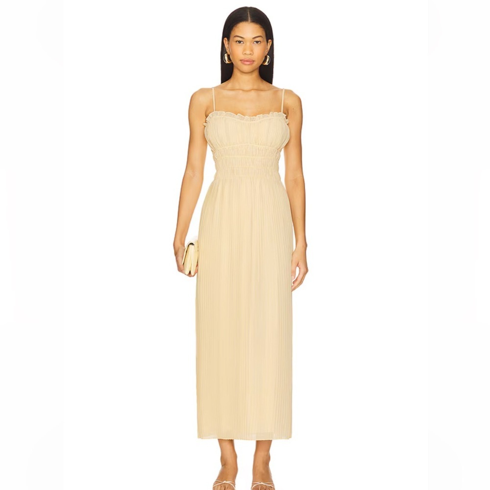 FAVORITE DAUGHTER The Dress in Blondie Maxi Yellow Dress Size M